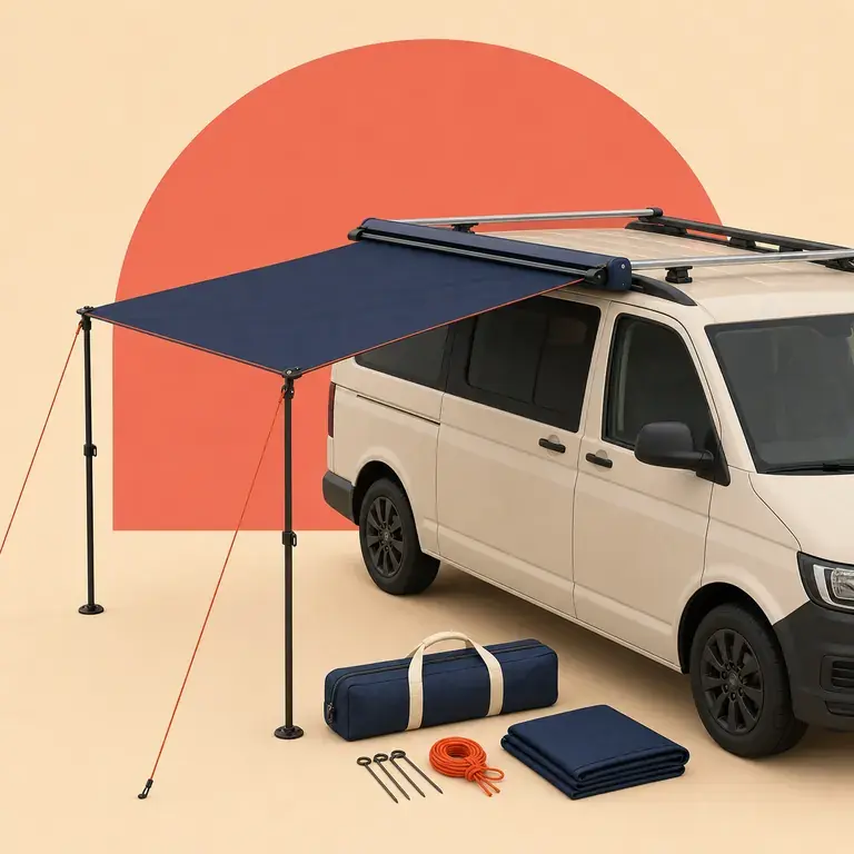 Illustration d’un concept original pour auvent latéral pour voiture ou van