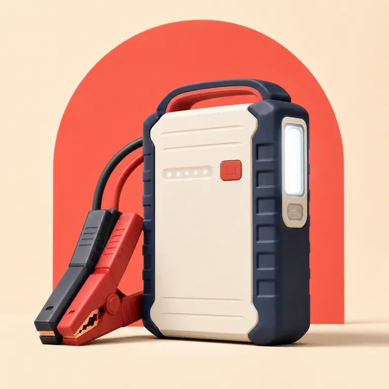 Illustration d’un concept original pour booster de batterie compact pour voiture