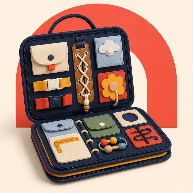 Illustration d’un concept original pour busy board souple pour les trajets