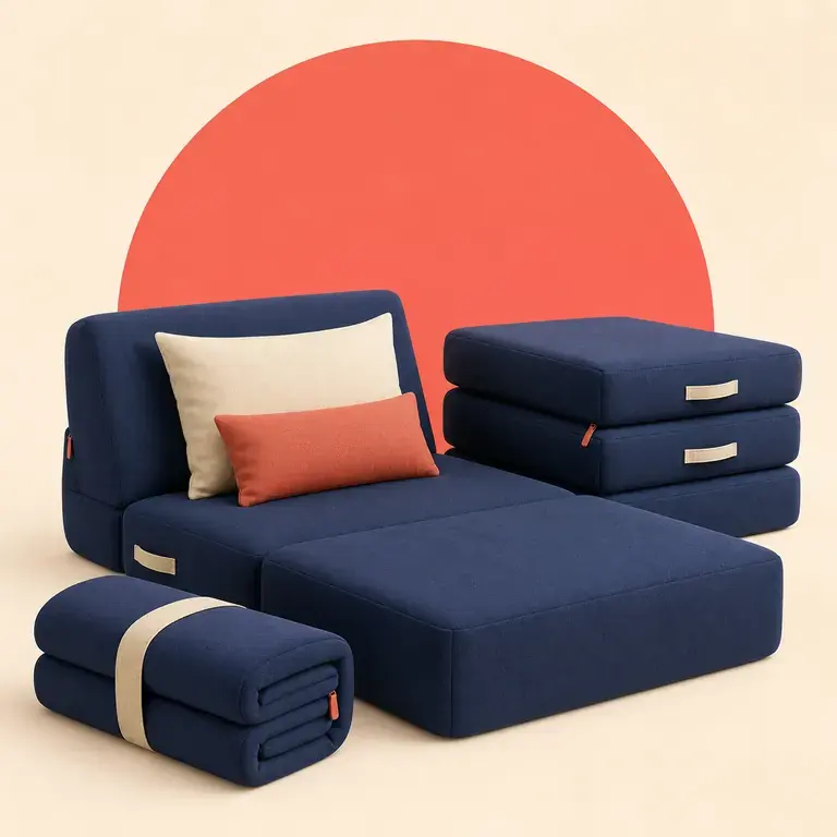 Illustration d’un concept original pour canapé de sol modulaire