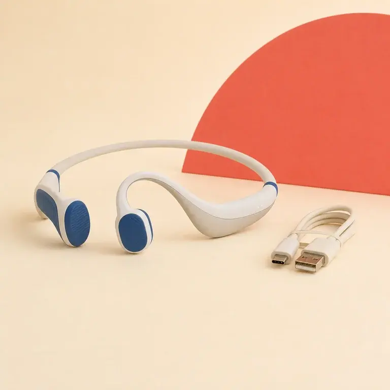 Illustration d’un concept original de casque sportif à conduction osseuse