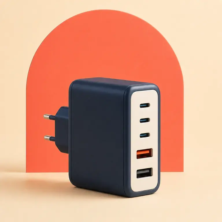Illustration d’un concept original pour chargeur gan multiports pour remplacer plusieurs briques