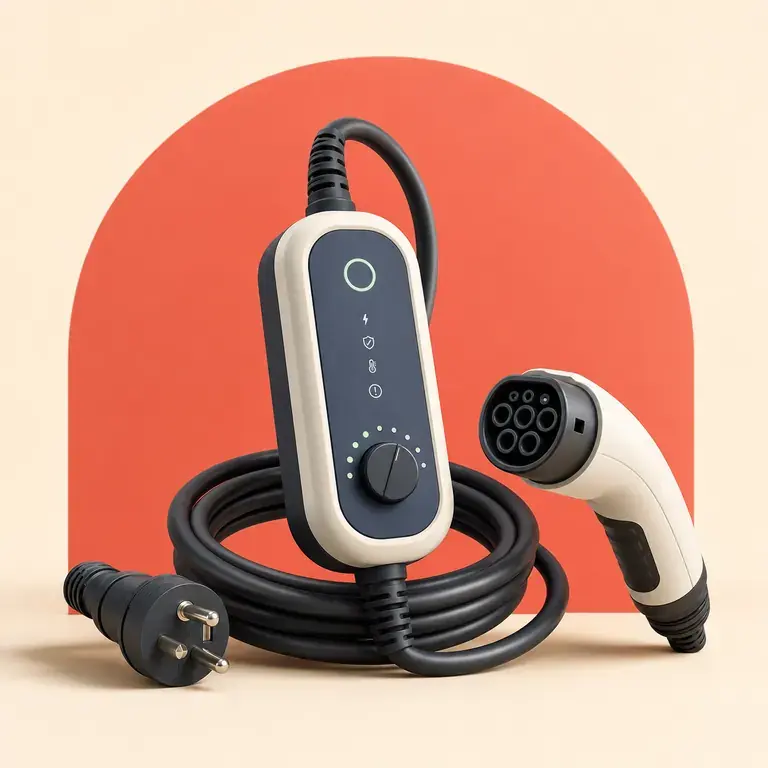 Illustration d’un concept original pour chargeur portable pour véhicule électrique