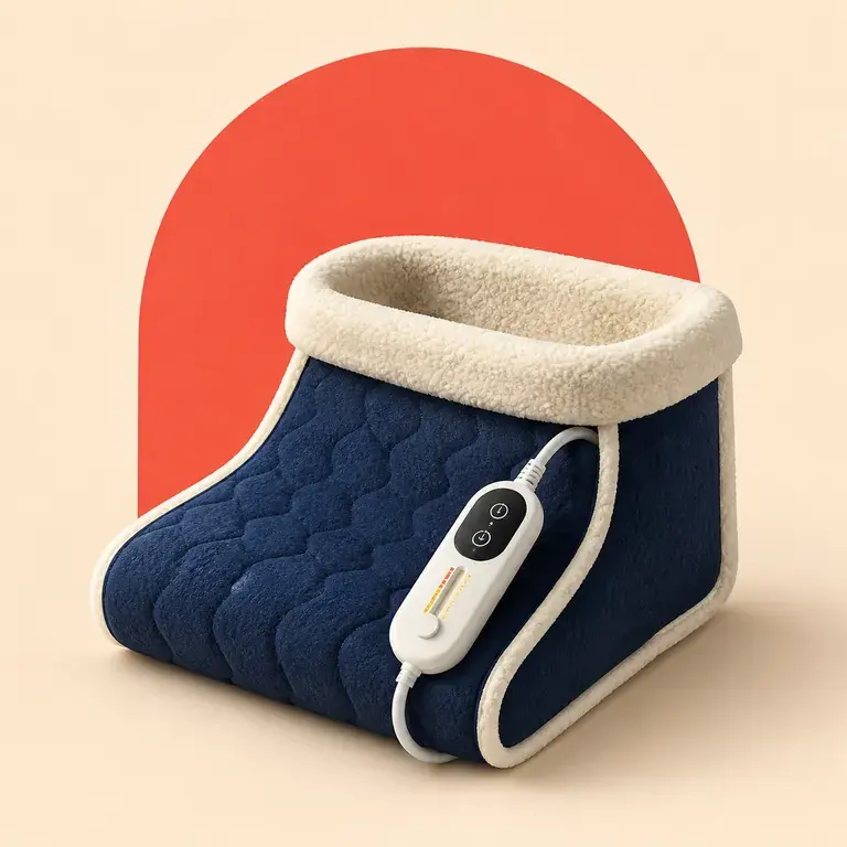 Illustration d’un concept original pour chauffe-pieds électrique déhoussable