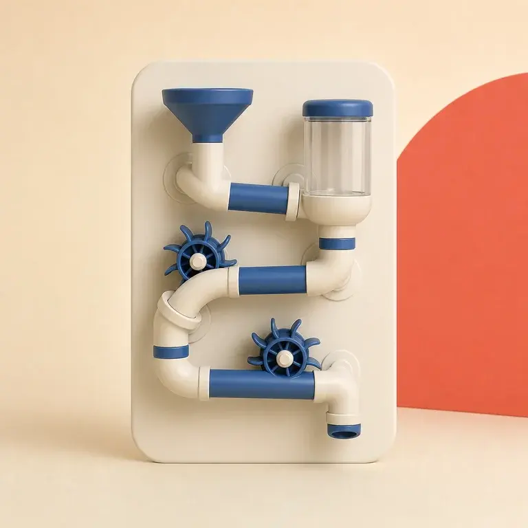 Illustration d’un concept original de circuit d’eau à assembler dans le bain