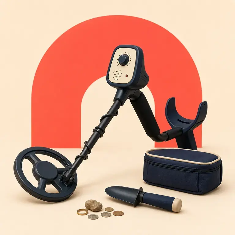 Illustration d’un concept original pour détecteur de métaux léger pour débuter