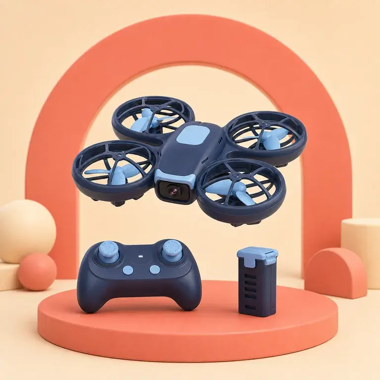 Illustration d’un concept original pour petit drone débutant à hélices protégées