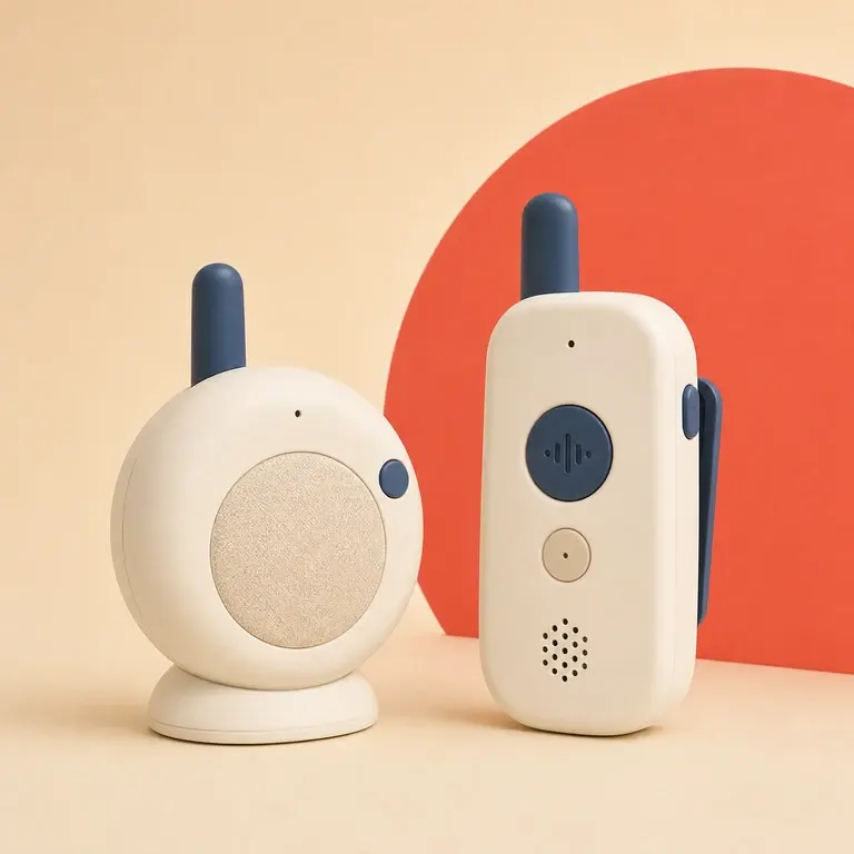Illustration d’un concept original d’écoute-bébé audio sans Wi-Fi