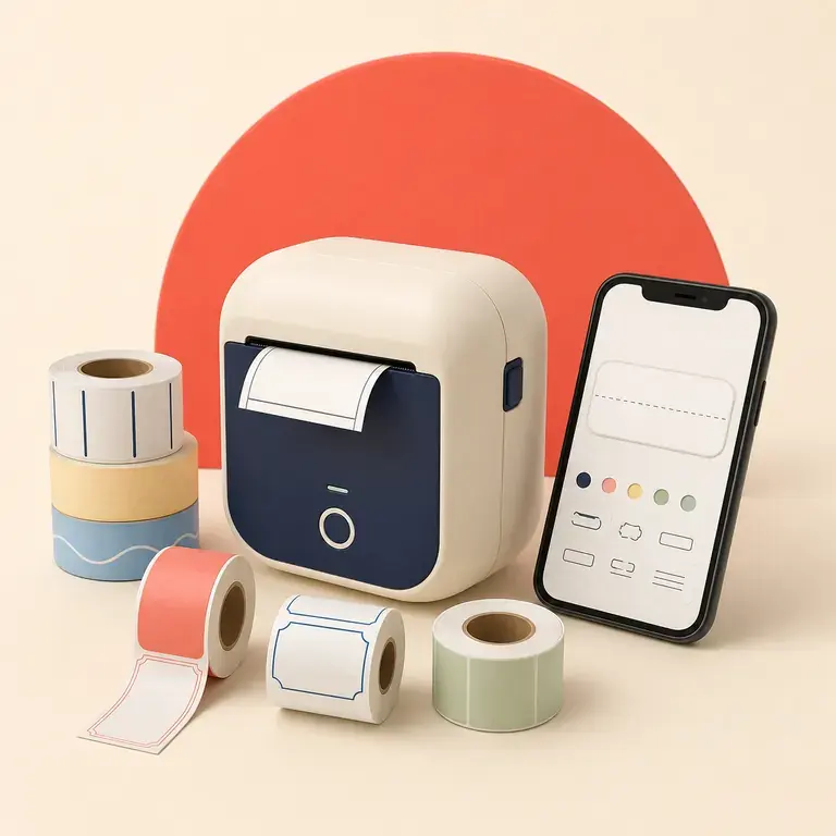 Illustration d’un concept original pour étiqueteuse bluetooth compacte