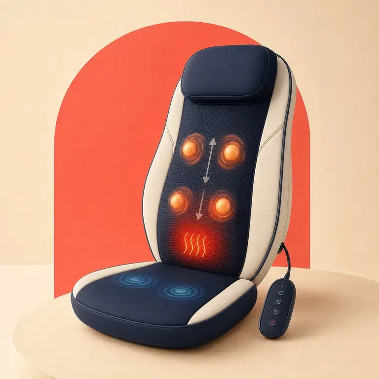 Illustration d’un concept original pour fauteuil massant compact ou sur-siège premium