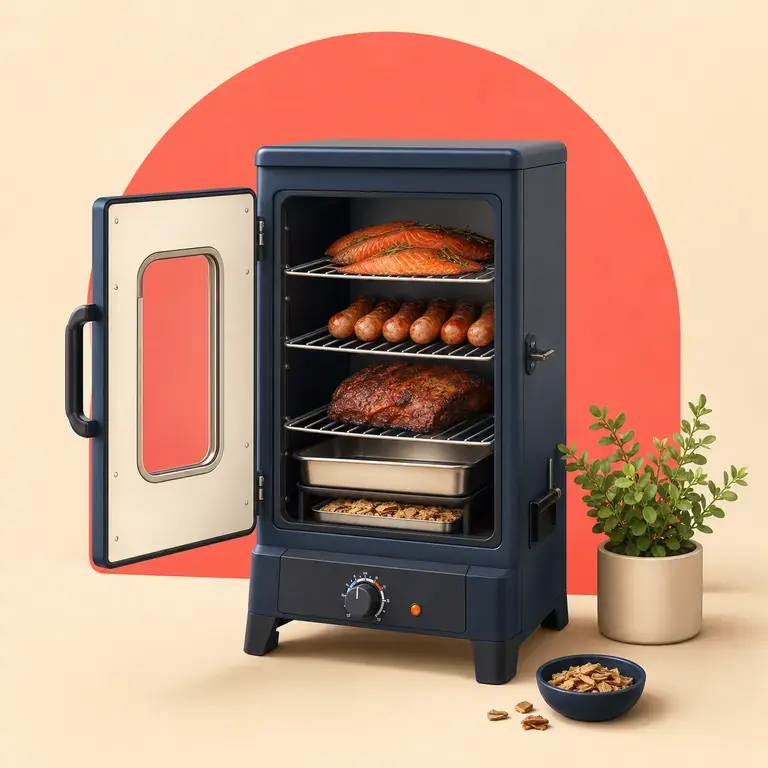 Illustration d’un concept original pour fumoir électrique d'extérieur