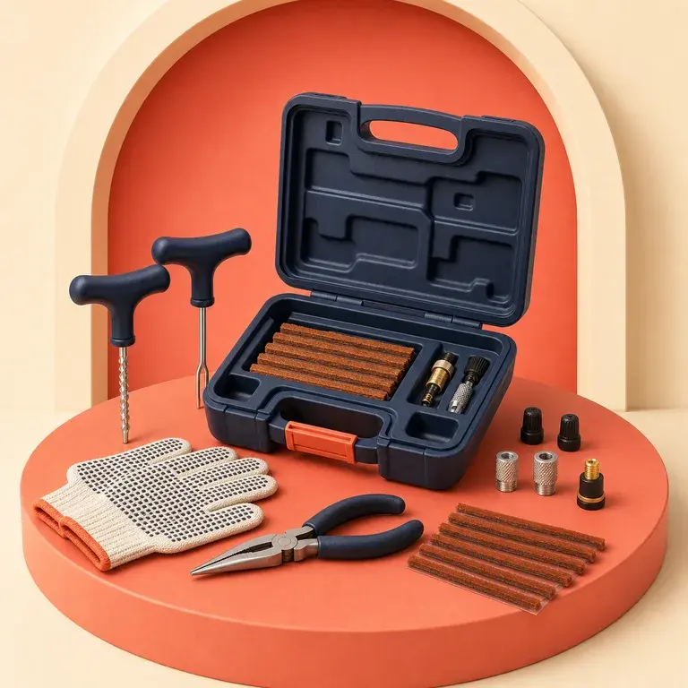 Illustration d’un concept original pour kit de réparation provisoire de pneus tubeless