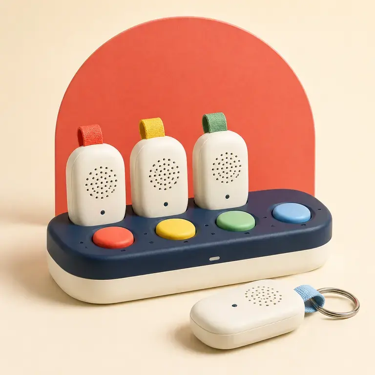 Illustration d’un concept original pour localisateur de clés à boutons radio sans smartphone