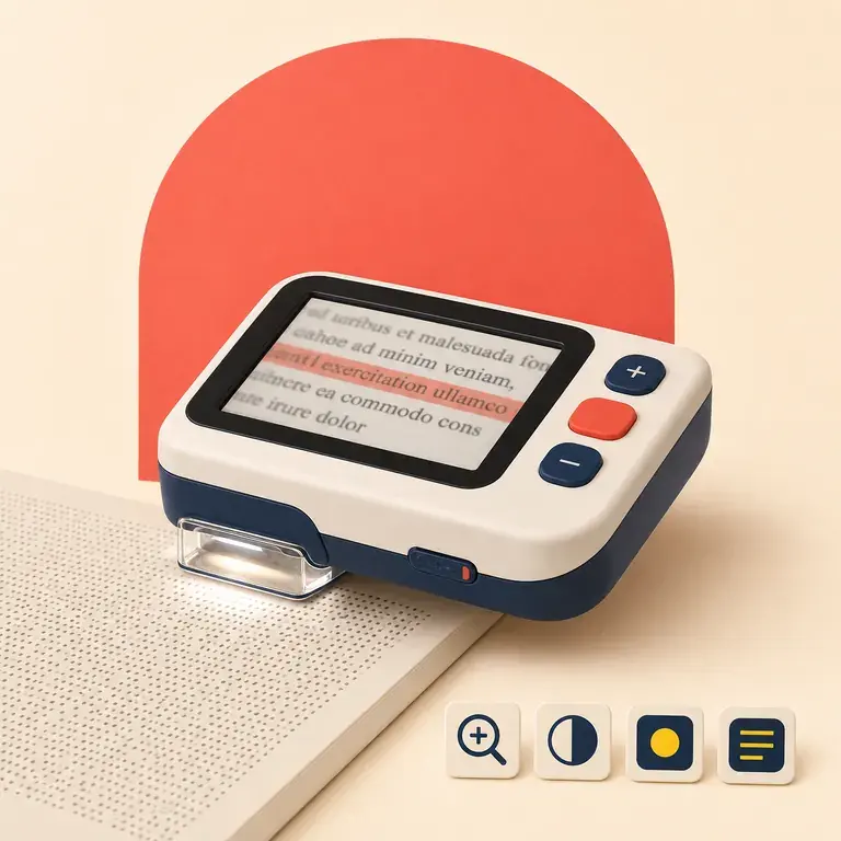 Illustration d’un concept original pour loupe numérique portable à écran