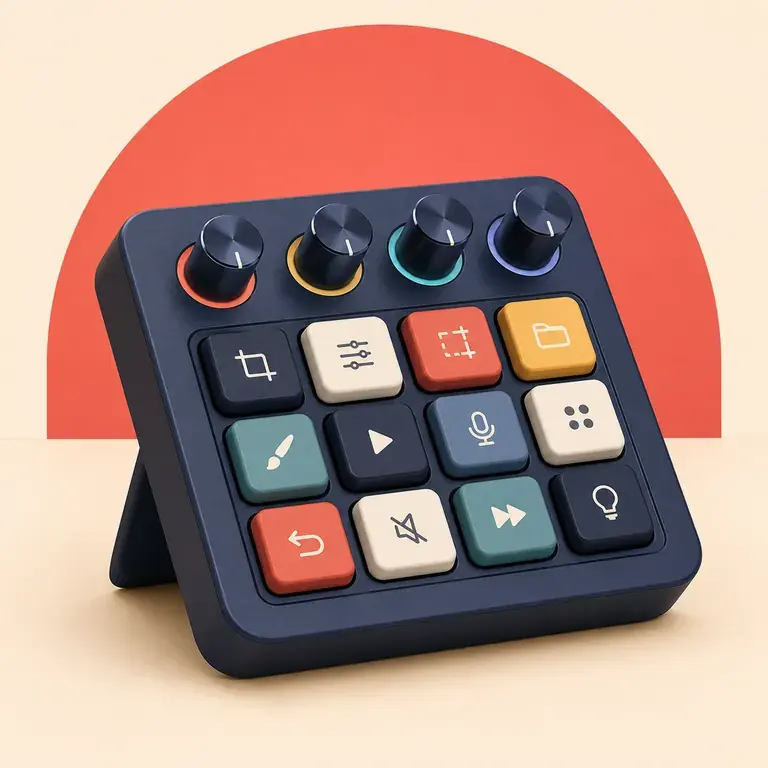 Illustration d’un concept original pour macro pad programmable à molettes