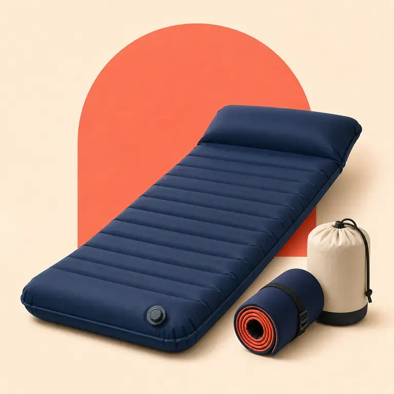 Illustration d’un concept original pour matelas de randonnée compact et isolant