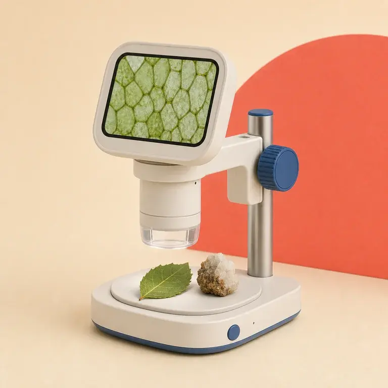 Illustration d’un concept original de microscope numérique avec écran