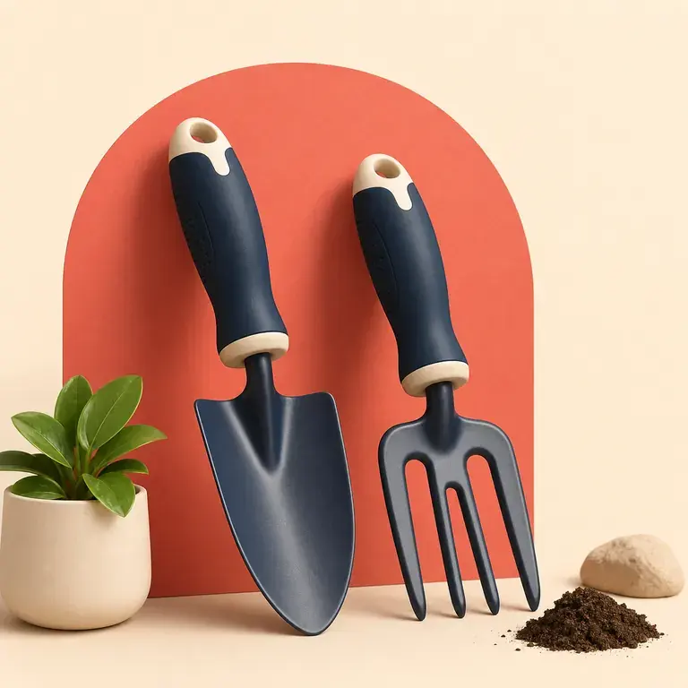Illustration d’un concept original pour outils de jardinage à poignées ergonomiques