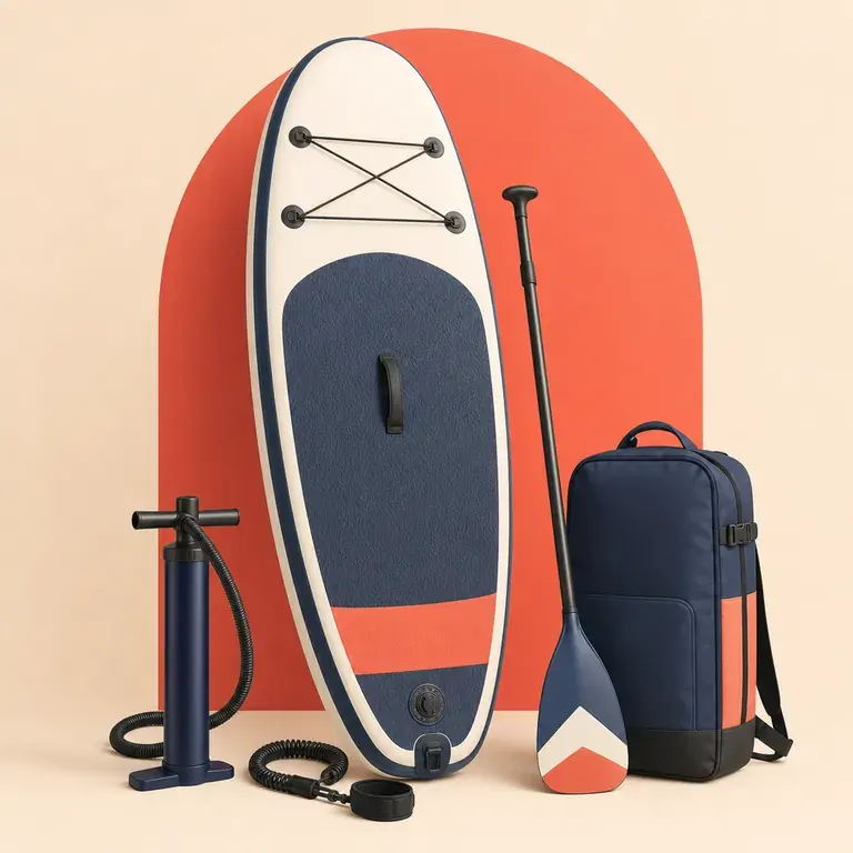 Illustration d’un concept original pour paddle gonflable complet adapté au gabarit