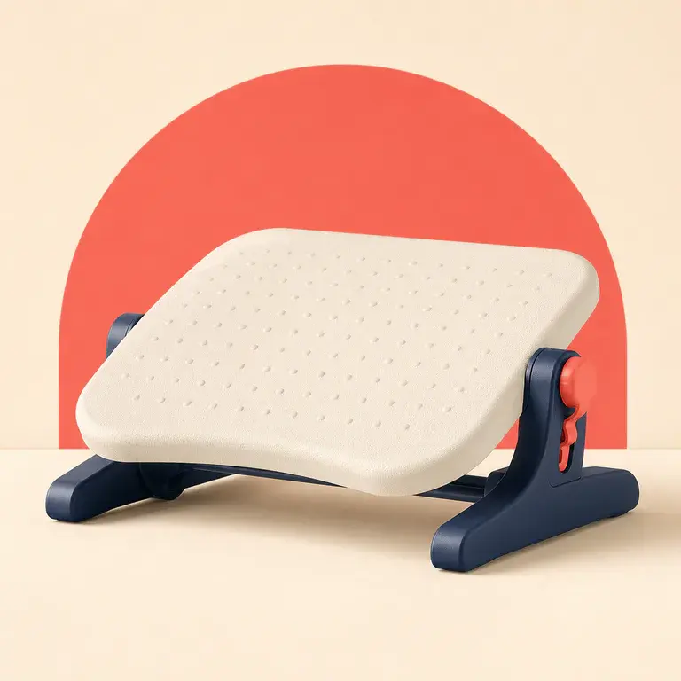 Illustration d’un concept original de repose-pieds de bureau réglable