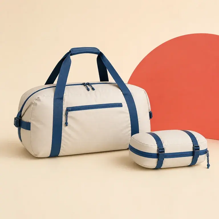 Illustration d’un concept original de sac week-end compressible