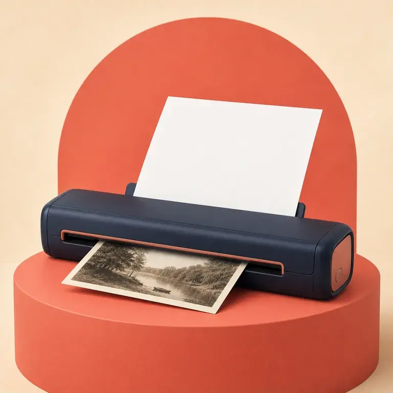 Illustration d’un concept original pour scanner portable de documents et photos