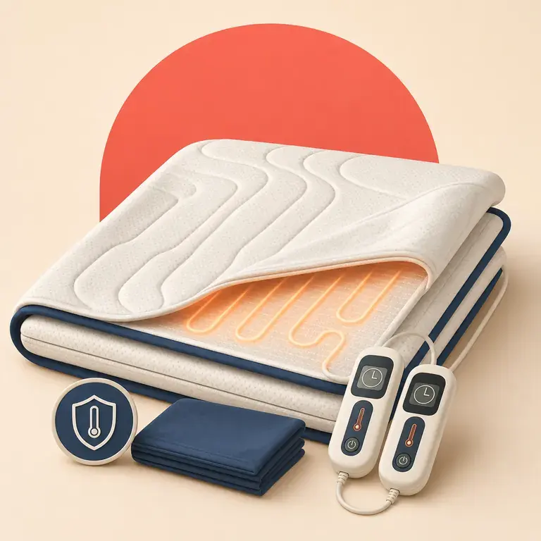 Illustration d’un concept original pour surmatelas chauffant à double zone