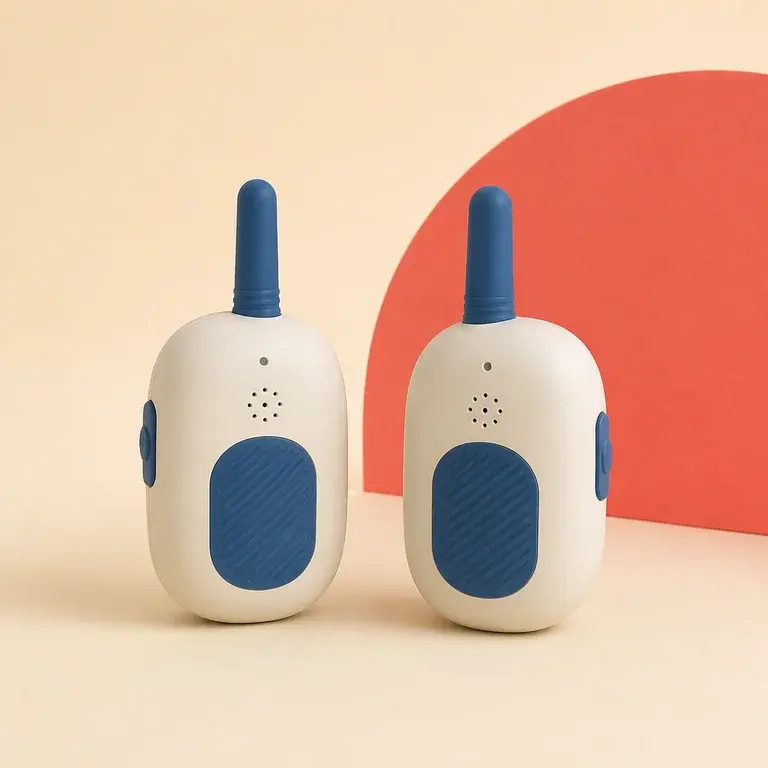 Illustration d’un concept original de paire de talkies-walkies simples pour enfant