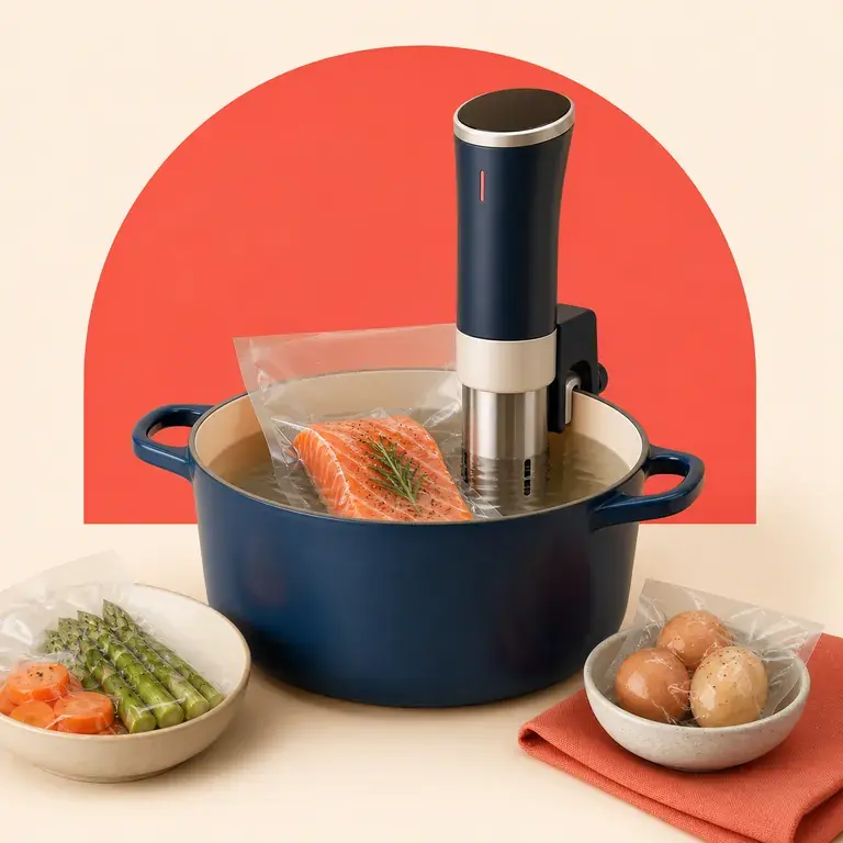 Illustration d’un concept original pour thermoplongeur pour cuisson sous vide