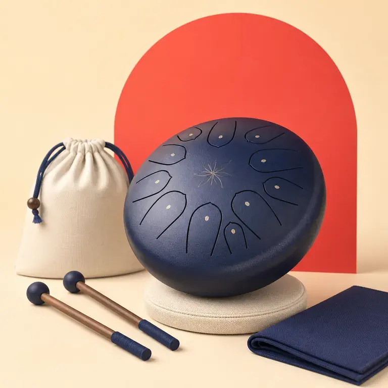 Illustration d’un concept original pour tongue drum accordé pour jouer intuitivement