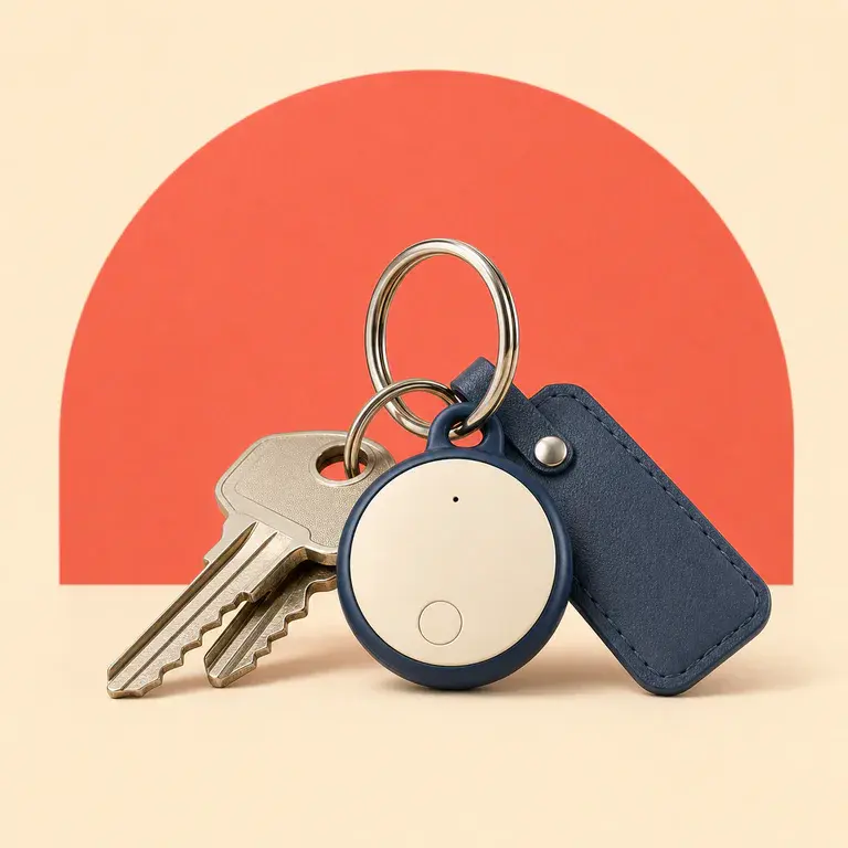 Illustration d’un concept original de traceur Bluetooth pour clés et bagages