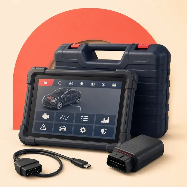 Illustration d’un concept original pour valise de diagnostic automobile multimarque