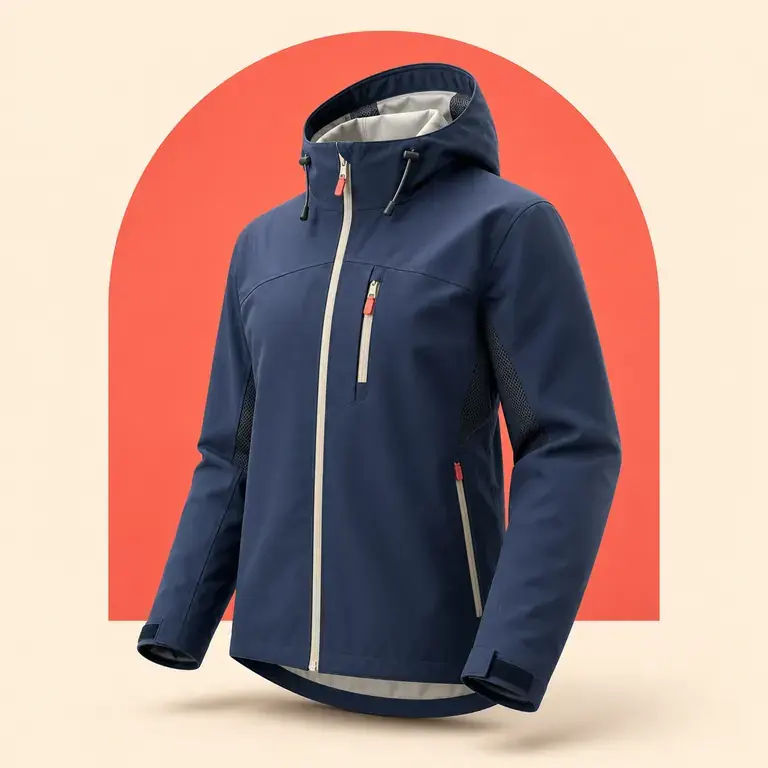 Illustration d’un concept original pour veste de pluie technique adaptée à son activité