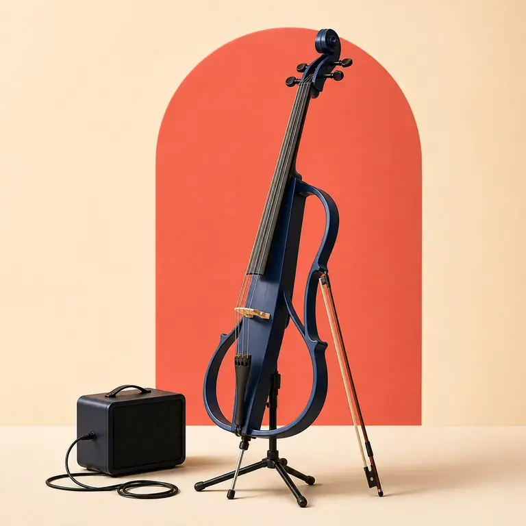 Illustration d’un concept original pour violoncelle électrique pour scène ou pratique
