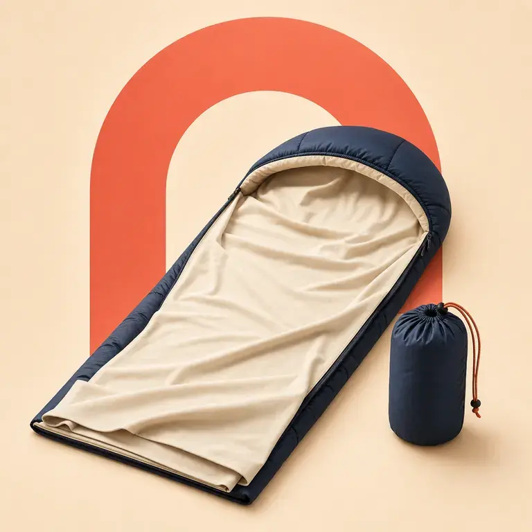Illustration d’un concept original pour drap de sac de couchage