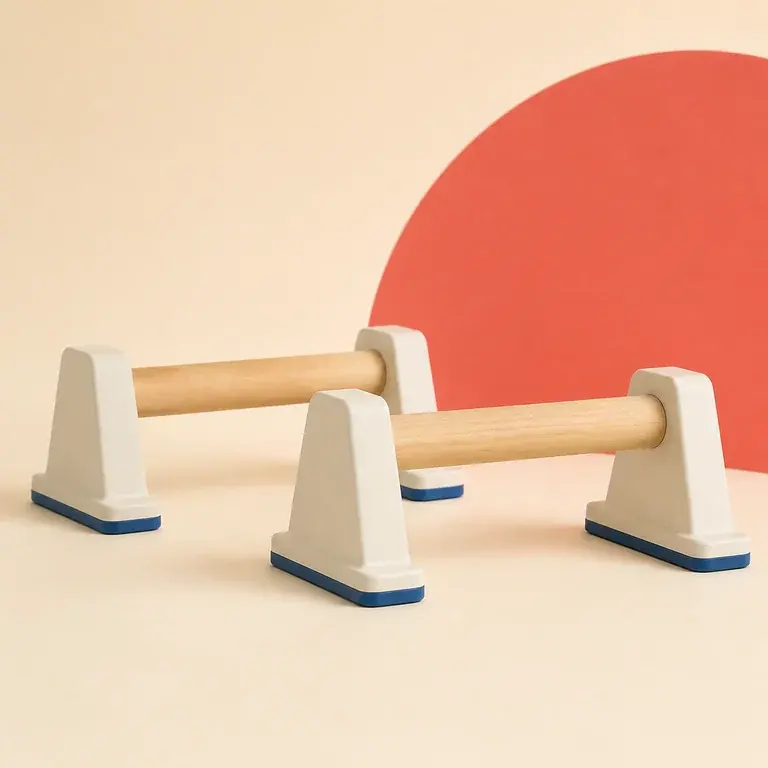 Illustration d’un concept original de parallettes compactes pour la musculation